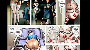 night nurse adventures in cartoon comics with anime style