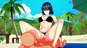 Tatsumaki and Fubuki Tease the Old Man with Intense Sex