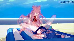 tsubasa and maria have intense futanari sex