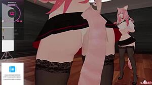 vtuber kanakovt gets teased by chat till she squirts in catgirl hentai 😈