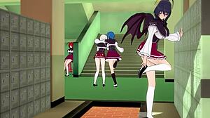 Koneko and Xenovia dive into hot lesbian action in this HS DxD NTR madness.