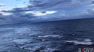 man fucks hot blonde on itanhaem beach