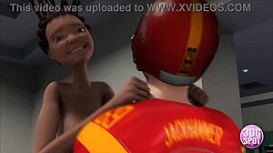 wow, teen cheerleader rides quarterback’s cock in locker room!