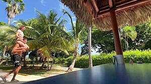 hey, wanna play beer pong strip game with this mini bikini beauty on youtube?