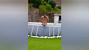 My neighbor filmed me naked at farm so i took her inside an' smashed her tight pussy full of cum