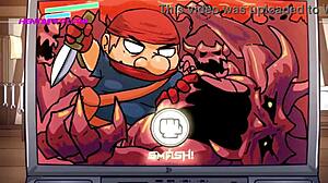 Hey, redhead! Playing games while ignoring that huge boner?