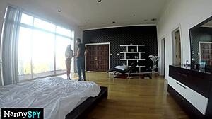 wife catches hubby banging hot nanny adria