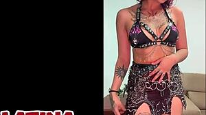 Latina porn casting with alt goth latina slut creampie 😈