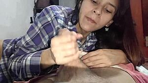 Couldn't resist my girlfriend in tiny clothes, had to pound her hard!