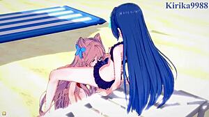 tsubasa and maria have intense futanari sex