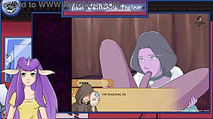 In Avatar, the milfy trainer gives a bonus blowjob to the monster.