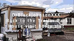 DrBlackJohnsonXXX visits trailer park to fuck busty whore with monster cock in hentai riding and bent over positions.