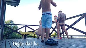 Fucking Curvy Fat Asses Outdoor on Balcony