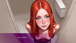 Horny wife cheats in public toilet with stranger in 3D hentai animation