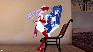 tsubasa and maria have intense futanari sex