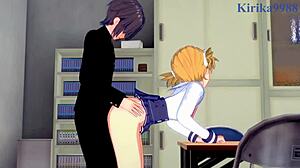 Chiaki Kanda and Kotone Hara in intense 3D cartoon hentai sex scene