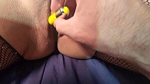 Brazilian Wife Moans Loud with Toy in Pussy Action