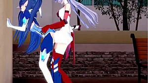 tsubasa and maria have intense futanari sex