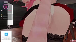 vtuber kanakovt gets teased by chat till she squirts in catgirl hentai 😈