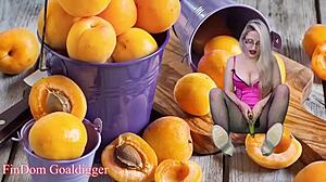 Anal training with a sissy slut in fishnets will make you gay