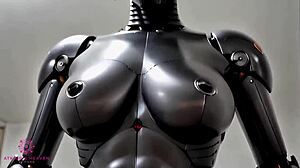 Sex Robot with Big Tits Awaits Your Cum in Close-Up POV AI Scene