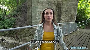 she feels the deep emotional connection as fat cock fucks her big ass bent over in public