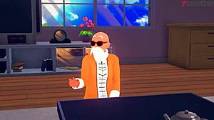 Master Roshi Gets Blowjob from Android 18 for Cash in Dragon Ball Zex Fantasy