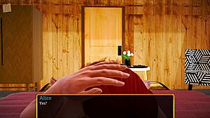 In my new family, she shows her big tits