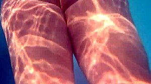 Underwater Pawg Teen Shows Big Ass in Public Pool 4K