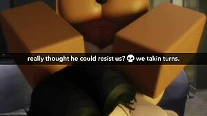 哇，这个同性恋出轨Roblox荡妇在3D动漫合集中戴绿帽你！😈🍆