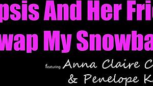 sexy anna claire clouds swaps cum in hot threesome seduction