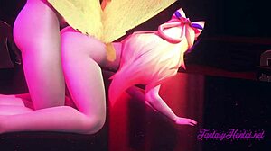 Ahri star guardian enjoys hard sex with creampie