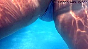 Underwater Pawg Teen Shows Big Ass in Public Pool 4K