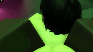 哇，这个同性恋出轨Roblox荡妇在3D动漫合集中戴绿帽你！😈🍆