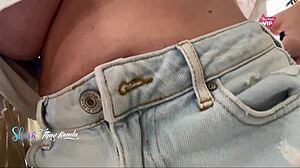 Hot Wife Shops Without Bra For Salesman!