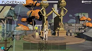 futanari hardcore anal in ero ring gameplay action