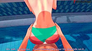 Anzu Mazaki's Passionate Pool Fucking In Bikini