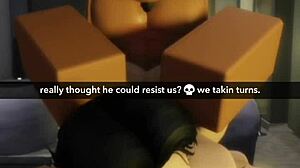 哇，这个同性恋出轨Roblox荡妇在3D动漫合集中戴绿帽你！😈🍆