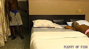 Black stepdad devours ebony stepdaughter raw!