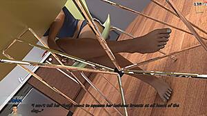 Man, training with sexy blonde Katia, can’t stop staring at her huge boobs!