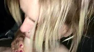 Sexy Girl Sucks Dick in Truck