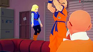 Master Roshi Gets Blowjob from Android 18 for Cash in Dragon Ball Zex Fantasy