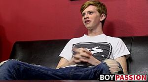 Hey, this small guy’s got a huge penis he can’t stop touching!