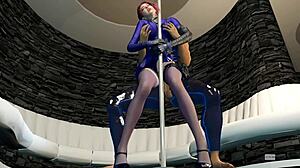 dang, this beauty officer gets slammed hard in 3d! 😍