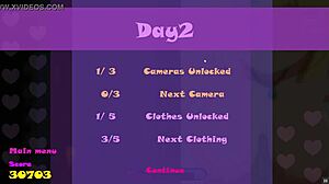 Exhibitionist girl rides dildo on bike in public outdoor hentai sex game.