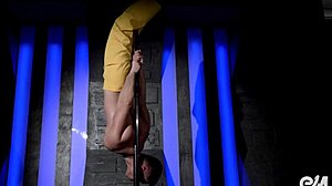 they watched a sexy gay striptease with pole dancing