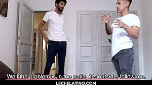 Hot Latino Gay Threesome with Facial Blast!