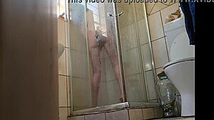 stepsister caught with stepmom’s dildo in steamy shower