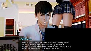 College Brunette with Big Tits Stars in Erotic Academy 177 Cartoon Adventure