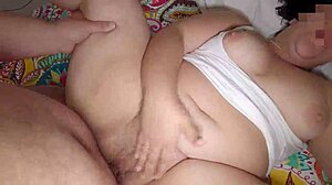 Chubby milf with big booty gets pounded in hot missionary